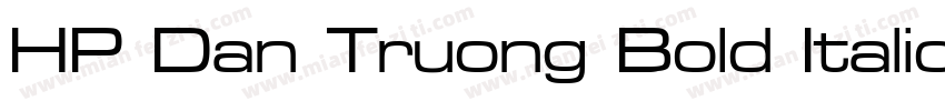 HP Dan Truong Bold Italic字体转换
